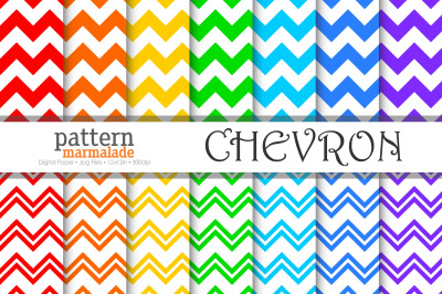 Colorful Chevron White Background - T0709