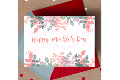 Mother&#039;s Day Card, Happy Mother&#039;s Day printable, mom love, instant, do