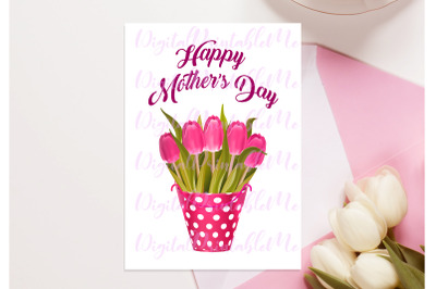 Mother&#039;s Day Card, Happy Mother&#039;s Day printable, mom love, instant, do