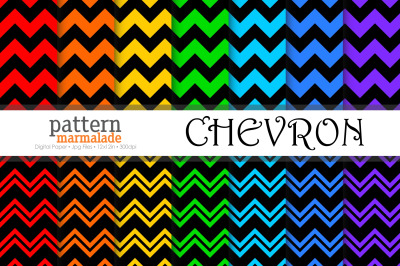 Colorful Chevron Black Background