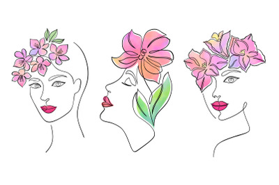 Watercolour floral ladies.