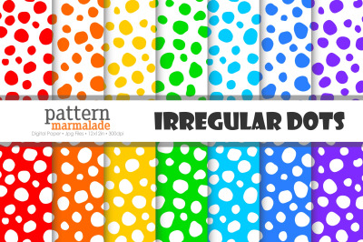 Colorful Irregular Dots With White Background - T0708
