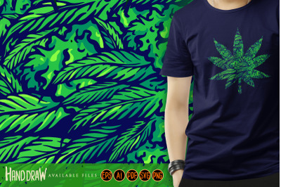 Cannabis Marijuana Leaf Illustrations