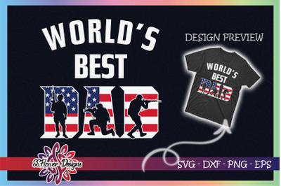 Father&#039;s day WORLD&#039;S BEST DAD USA flag