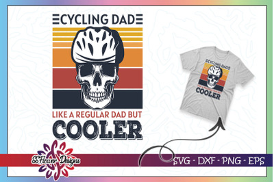 Cycling Dad cool Skull vintage svg