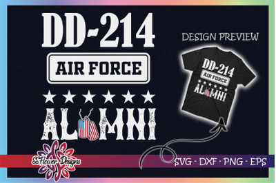 DD214 air force alumni American flag SVG