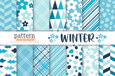 Winter Colorful Digital Paper - T0609