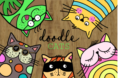Cute Hand Drawn Doodle Cats