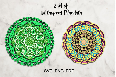3d Layered Mandala - Multilayered Mandala Cut File