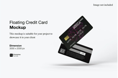 Floating Credit Card Mockup