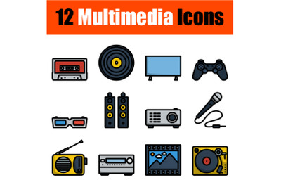 Multimedia Icon Set