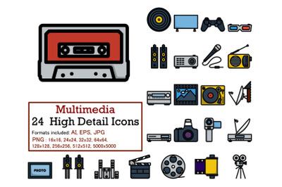 Multimedia Icon Set