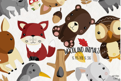 Baby Woodland Animals SVG Clipart | Set of 16
