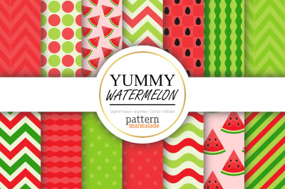 Yummy Watermelon Digital Paper - S0408