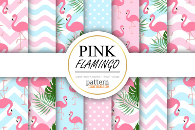 Pink Flamingo Digital Paper - S0205