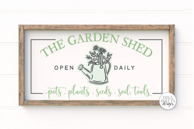 The Garden Shed SVG | Farmhouse Sign | DXF and more