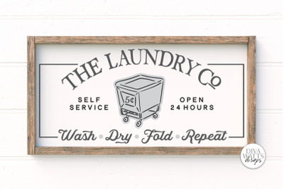 The Laundry Co SVG | Farmhouse Laundry Room Sign | DXF and more