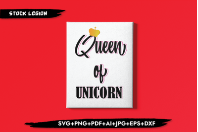 Queen Of Unicorn SVG