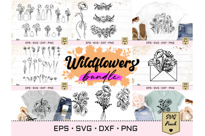 Wildflowers SVG Bundle set