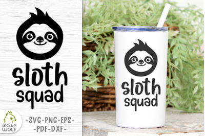 Funny svg Sloth face svg Cute animals svg Funny svg Sloth squad