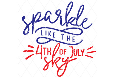 4th of July, Patriotic, USA, Sparkler Firework Design, SVG