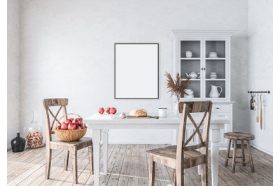 Interior scene artwork background frame mockup