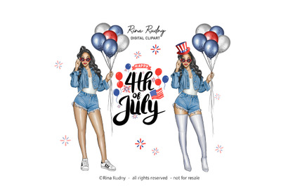 4th July clipart&2C; USA clipart&2C; Independence Day &2C; patriotic clipart