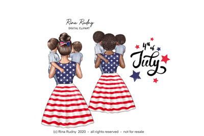 4th July mom clipart&2C;family clipart&2C;Independence Day clipart&2C;patriotic