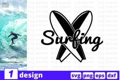 Surfing SVG Cut File