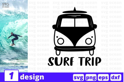 Surf trip SVG Cut File