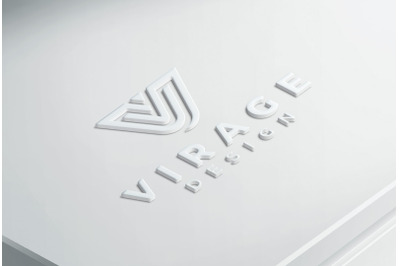 Logo Mockup - 3D Logo on White Plastic Surface