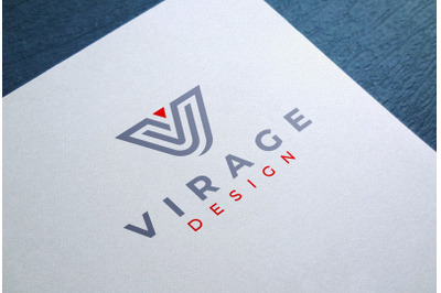 Logo Mock up - Colored Logo on White Textured Paper