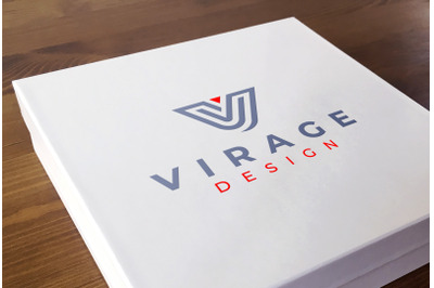 Logo Mock up - Colored Logo Printed on White Card Box