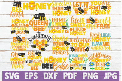 Honey Bee SVG Bundle | Honey SVG Cut Files