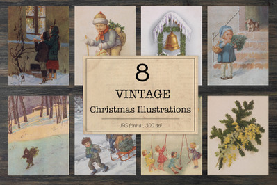 Vintage Christmas bookpages