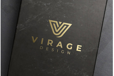 Logo Mockup - Gold Foil Samping logo on black box