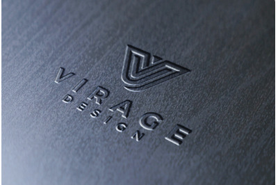 Logo Mockup - Logo embossed on Metallic Surface