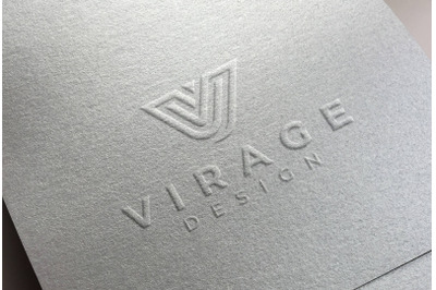 Logo Mockup - Logo embossed on Paper