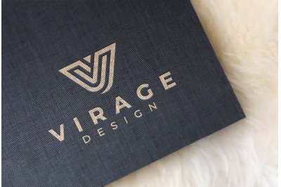 Logo Mockup - Logo printed on black paper