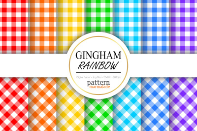 Gingham Rainbow Digital Paper - S0904