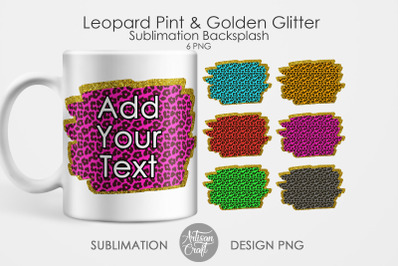 Sublimation backgrounds, Leopard glitter background, leopard print