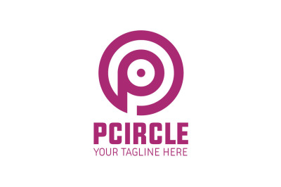 Letter P With Circle Logo Template