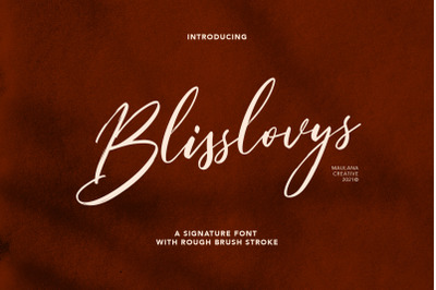 Blisslovys Signature Brush Font