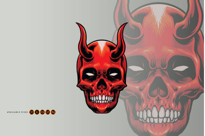 Halloween Demon Horned Character Red Devil Svg