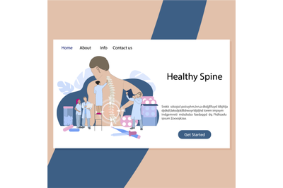 Healthy spine clinic&2C; back therapy intervertebral hernia