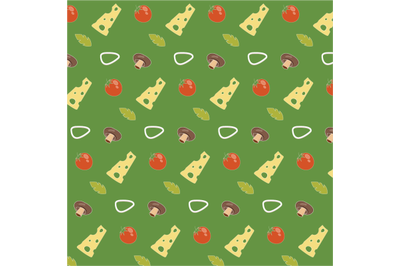 Ingredient of pizzas pattern for box wrapping