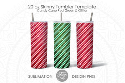 Candy cane stripe, 20 oz Tumbler sublimation