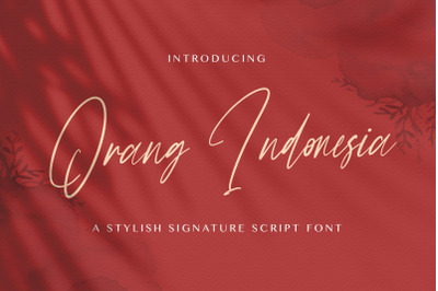 Orang Indonesia - Handwritten Font