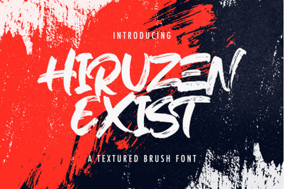 Hiruzen Exists - Textured Brush Font