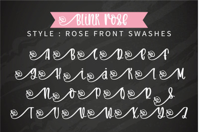 Blink Rose-A handwritten rose swashes font
